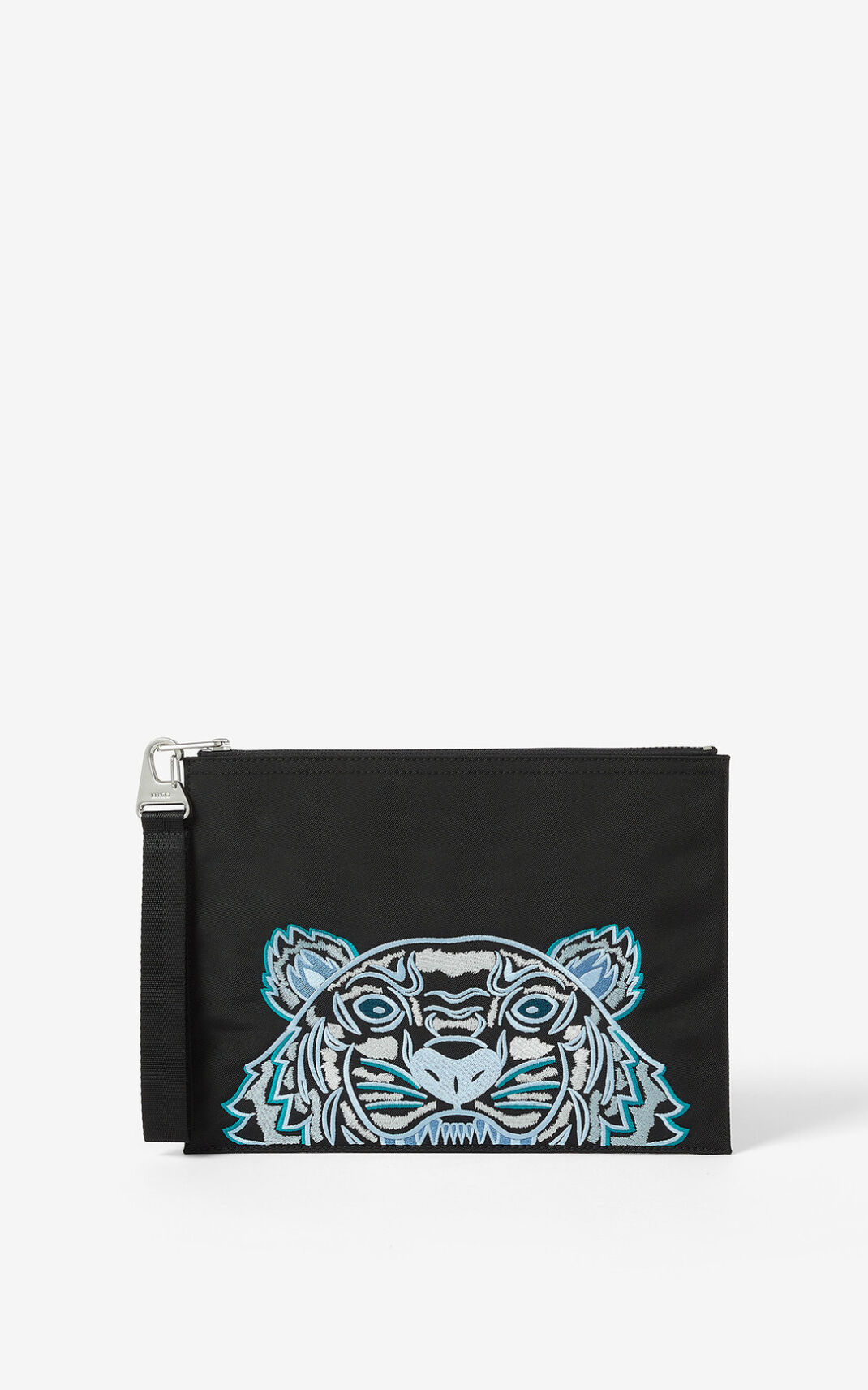 Kenzo Large Kanvas Kampus Tiger Cüzdan Bayan Siyah | 0852-RQHXO